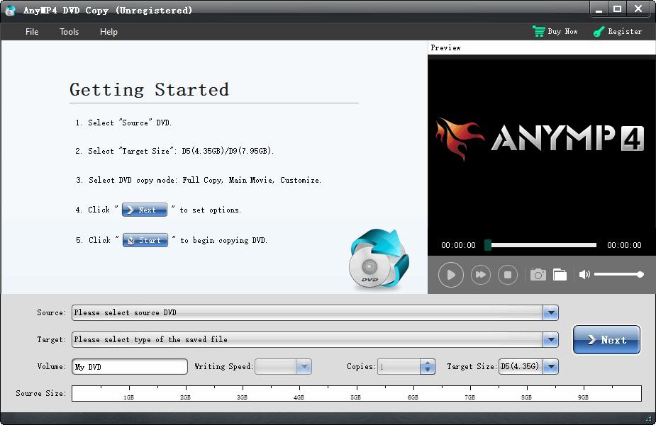 AnyMP4 DVD Copy下载,DVD复制,DVD备份,数据备份